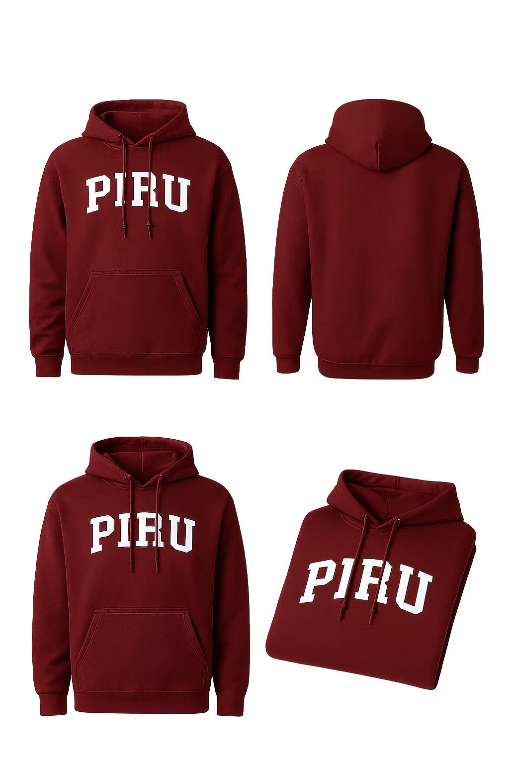“PIRU” Streetwear Hoodie – Unisex Graphic Pullover Sweatshirt