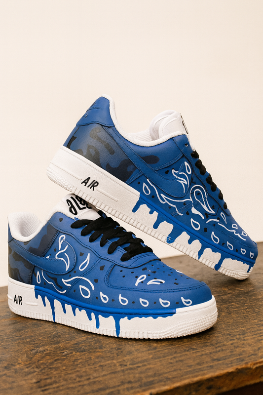 Bandana Paint Custom Airforce 1 Sneakers