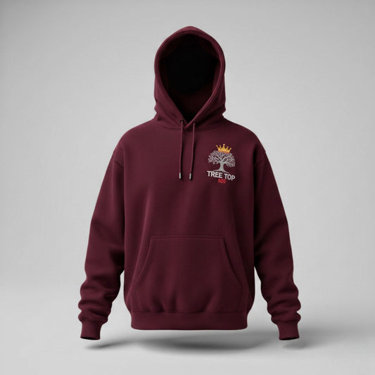 Tree Top 909 Premium Burgundy Hoodie