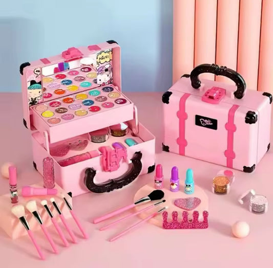 Children Makeup Cosmetics Pretend Playing Box
Princess Make Up Girl Toy Play Set Lipstick Eye Shadow
Safety Nontoxic Kit Toy Kid