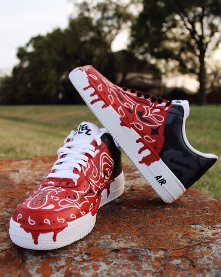 Bandana Paint Custom Airforce 1 Sneakers