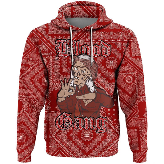 Blood Gang Hoodie - Red Paisley - Unisex / S / Red