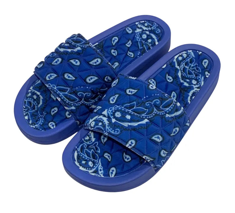 Women Bandana Slides/ Super Comfy/ Paisley Slides