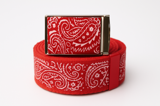 Unisex Canvas Military Bandana Pattern Flip Top Web Belt & Buckle 48",54",60",72 Inches