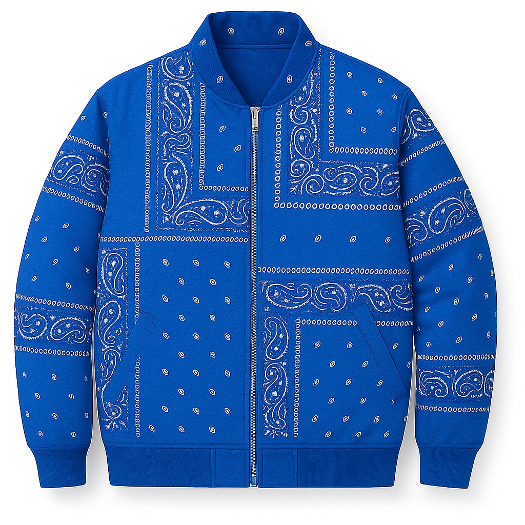 Bandana Print Bomber Jacket