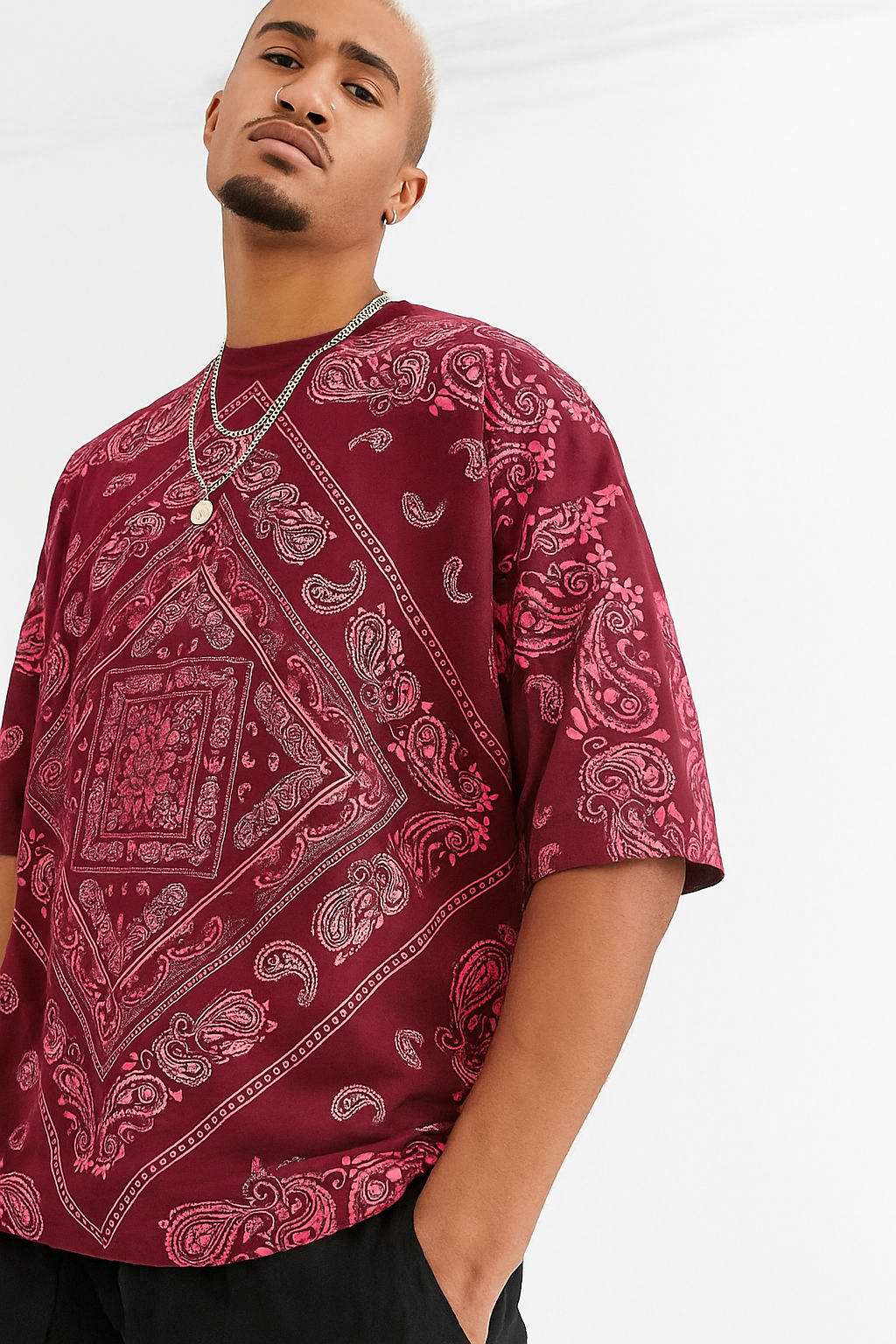 Burgundy & Red Oversized Tees