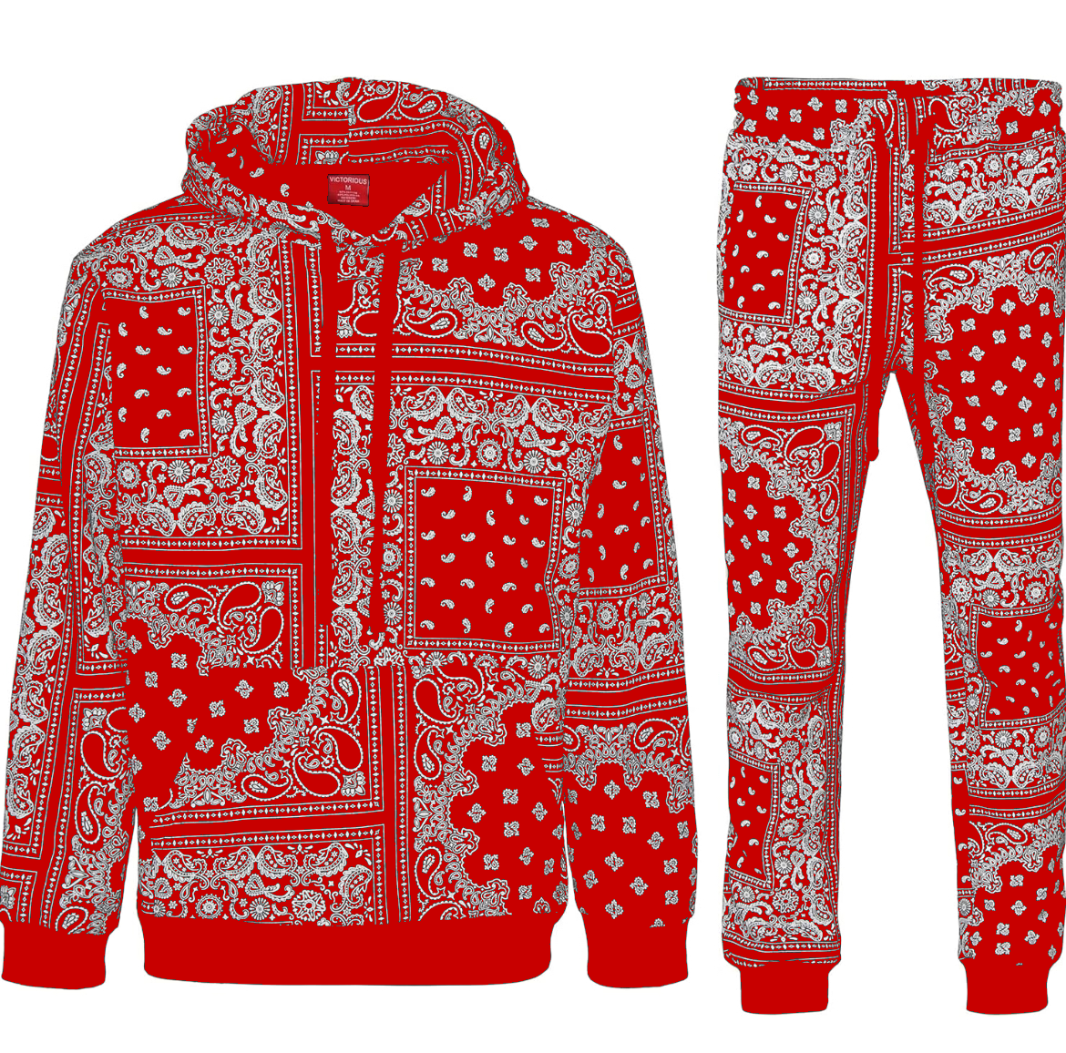 Luxury Bandana Hoodie & Sweatpants Outfit