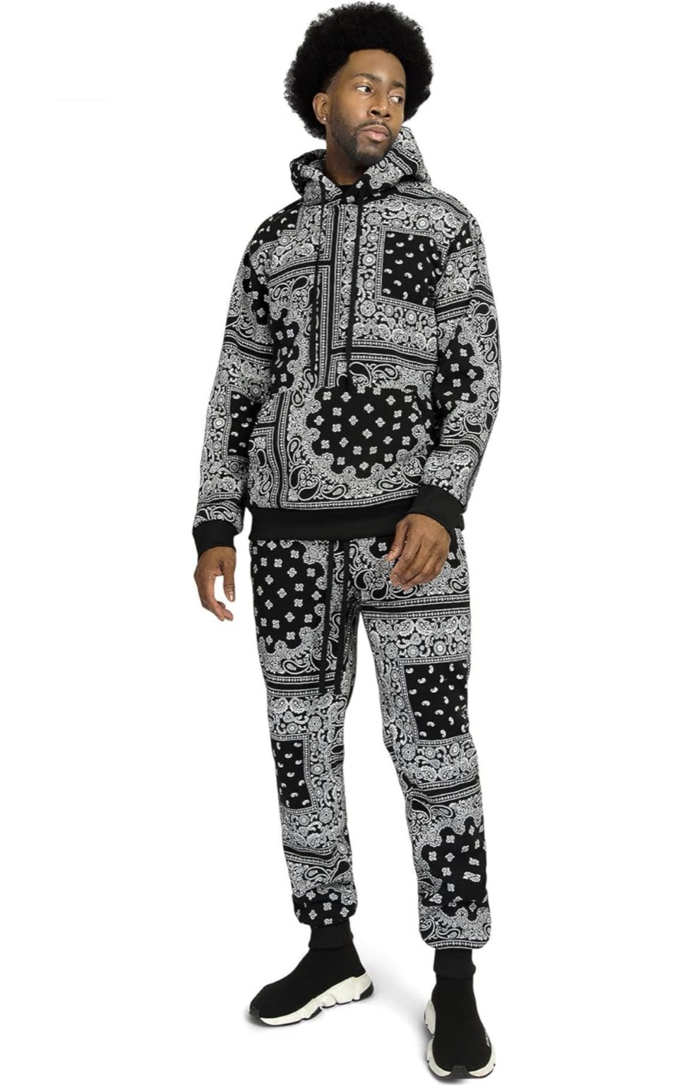 Luxury Bandana Hoodie & Sweatpants Outfit