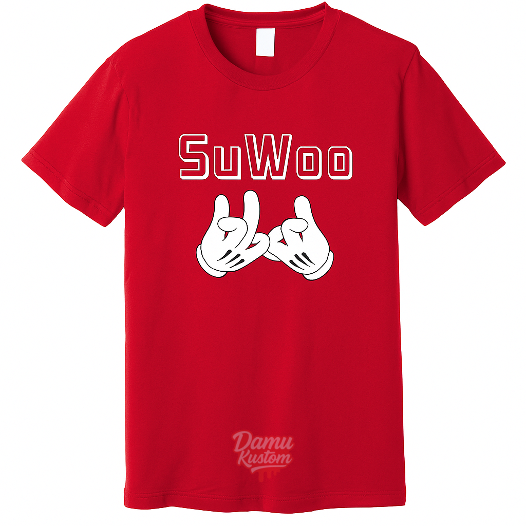 Red “SuWoo” Graphic T-Shirt
