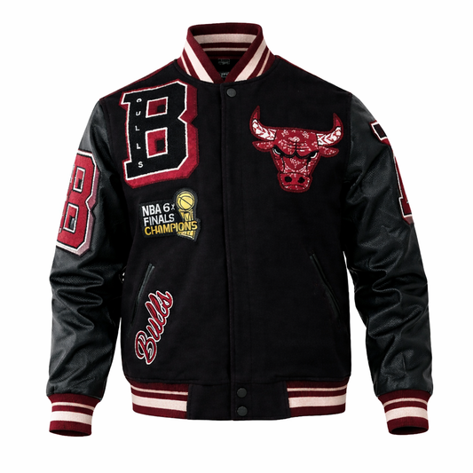 DAMU Crimson Varsity Jacket – Classic Red & Black Edition